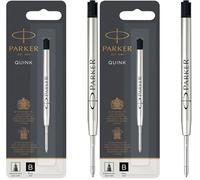 Parker recharges pour stylo bille | pointe large | encre noire QUINKflow | lot de 2