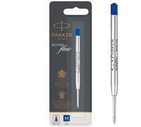 Parker recharges pour stylo bille | pointe moyenne | encre bleue QUINKflow | lot de 1