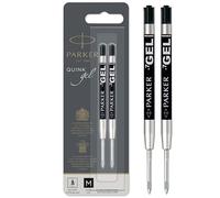 Parker Recharge gel Quink – pointe moyenne (0,7 mm) – encre noire – lot de 2