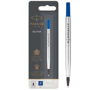 Parker recharges pour stylo roller | pointe fine | encre bleue QUINK | lot de 1