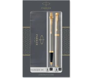 PARKER Rollerball & Kugelschreiber DuoSet Brushed G.T IM F/M Geschenkbox