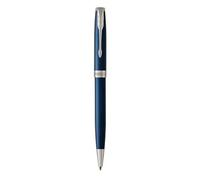 Parker Sonnet Stylo Bille, Bleu Raffiné, Attributs Palladium, Recharge Noire Pointe Moyenne, Coffret Cadeau