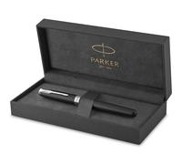 Parker Sonnet stylo plume | laque noir mat avec attributs palladium | plume moyenne | coffret cadeau