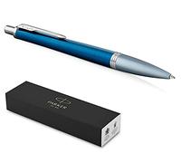Parker Urban Stylo à bille en métal de qualité supérieure Corps bleu foncé Encre noire Boîte cadeau