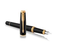 Parker Urban stylo-plume | finition noire estompée avec attributs dorés | plume fine et recharge d’encre bleue