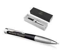 Parker Urban Twist - Stylo à bille avec gravure - À encre bleue - De qualité supérieure et personnalisable - Emballé dans un coffret cadeau - Idéal comme cadeau d’anniversaire - Noir muet C.C