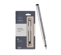 Parker Vector CT Stylo plume, EN ACIER INOXYDABLE