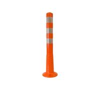 PARKING FACIL | Borne de signalisation flexible avec bandes réfléchissantes | Taille : 75 cm | Vis incluses | 1 unité (orange)