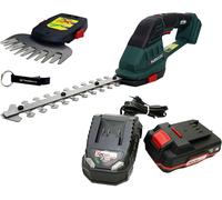 PARKSIDE® 20 V 2 en 1 sécateur/cisaille à gazon sans fil avec batterie (2 Ah), chargeur (2,4 A) et coffret de rangement