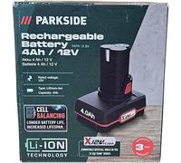 Parkside Batterie de rechange PAPK 12 B1 avec 4,0 Ah Chargeur X-12-V Team Series