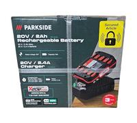 Parkside Batterie Lithium-ION 20 V - 2 Ah (PAP 20 B1) et Chargeur de 60 Min (PLG 20 C1) 65 W - 2,4 A - Équilibrage des cellules pour Une autonomie et Une durée de Vie prolongées
