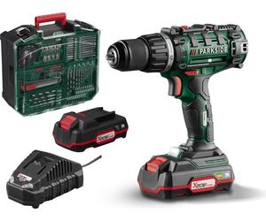 PARKSIDE® Kit perceuse-visseuse sans fil 20 V 2en1 "PABS 20-Li G8", avec 2 batteries, chargeur, kit d'accessoires