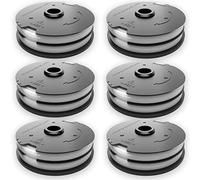 Parkside Lot de 6 bobines de fil de rechange d'origine pour coupe-bordures électriques LIDL, coupe-bordure électrique sans fil, PRT 550 A1, A2, A3, A5, B6, PRTA 20-Li B2, C3