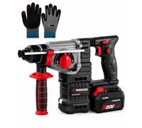 PARKSIDE PERFORMANCE® Perforateur Burineur sans Fil PPAKH 20 avec batterie | Moteur sans balais, 1,9 J / 4675 cp/min, SDS-Plus avec LED, Poignée 360° orientable, Mallette incluse