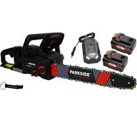 PARKSIDE PERFORMANCE® Tronçonneuse sans fil 40 V PPKSA 40-Li (avec 2 batteries 4 Ah) + porte-clés HEADNMORE® dans le pack HEADNMORE®