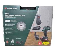 Parkside® PKGA 20-Li C2 Perceuse-visseuse sans fil 20 V 3 en 1 sans batterie ni chargeur, appareil multifonction, scie sabre, perceuse-visseuse