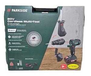 Parkside® PKGA 20-Li C2 Perceuse-visseuse sans fil 20 V 3 en 1 sans batterie ni chargeur, appareil multifonction, scie sabre, perceuse-visseuse