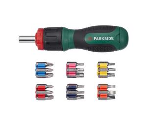 PARKSIDE® Set de tournevis à cliquet, 31 pièces
