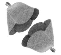 Parliky 2 Pièces Bonnet de Sauna Traditionnel, Quatre Couches | Léger, Boucle Suspendre, Protection Thermique pour Cheveux et Cuir Chevelu, Usage Bain Vapeur