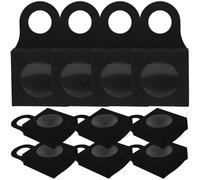 Parliky 25 Boîtes en Kraft Noir Poignée Portable pour Bouteille de Vin et Whisky, Coffret D'emballage Pliable pour Noël et Fiançailles