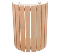 Parliky Abat-Jour Moderne Demi-Cylindre Khaki, en Bois de Sauna Décoratif | Protection Lumineuse à Lattes, Finition Lisse, pour Luminaire Mural et Ambiance Sauna Intérieure ou Extérieure
