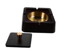 Parliky Cendrier et Acier Inoxydable, sans Fumée et Coupe-Vent, Adapté aux Tables d'Intérieur et Terrasse, Style Oriental Raffiné