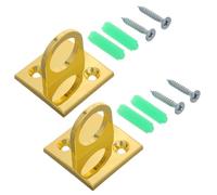 Parliky Crochets de Fixation Muraux en Métal, Forme U avec Anneau Circulaire, Supports pour Cordes de Barrière, Lot de 2, Usage Intérieur et Extérieur pour Contrôle de Foule