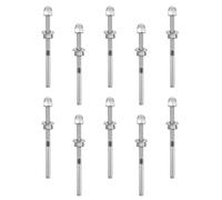 Parliky Kit de 10 Tendeurs Cable Inox 4mm en Acier Inoxydable, Pièces Bien Conçues pour Système de Garde-corps de Terrasse et Escalier, Argenté et Robuste
