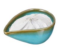 Parliky Mini Coupelle en Céramique Bleue de Goutte, Bol de Masque de Boue Facile à Nettoyer, Support D'huile Essentielle Pratique pour Maison et Restaurant