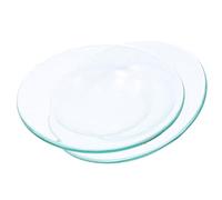 Parliky Plat de Remplacement pour Chauffe-Cire 2 Pièces en Verre Transparent, Soucoupe Résistante Chaleur pour Brûleur Huiles Essentielles, Adapté à L'aromathérapie et Usage Quotidien