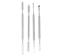 Parliky Spatules en Acier Inoxydable 4Pcs Bâtonnets de Mélange pour Maquillage Professionnel et Manucure Accessoires Ongles Faciles à Transporter Couleur Aléatoire