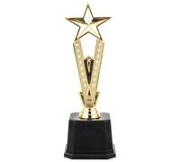 Parliky Trophée Décoration Créative et Éducative pour Compétition en Plastique Doré D'étoile à Cinq Branches Récompense et École Maternelle pour Garçon et Filles