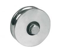 Parnells - 1 Roue de Porte Coulissante 120 mm - Roulement à Billes 6203rs + Boulons et Écrous M14x60 - Roulette en Acier à Rainure Carrée, Forme en U - Largeur 22 mm, Douilles 33 mm, 200 kg