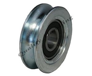 Parnells - 1 Roue de Porte Coulissante 60 mm - Largeur 17 mm, 100 kg, Roulement à Billes 6202rs avec Boulon et Écrous M10x55 - Roulette en Acier à Rainure Ronde en Forme de RU