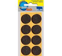 Parodi & Parodi 411 Kit de 8 Patins Ronds adhésifs Marron de 25 mm, Standard