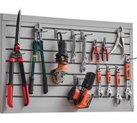 Paroi à outils VEVOR 1225x645x20 mm, paroi à lamelles en PVC pour garage, 136 kg par panneau, convient pour le stockage et la présentation