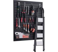 Paroi à outils VEVOR 1230x1235x20 mm, PVC, 136 kg par panneau, panneaux muraux avec structure d'accouplement et découpe DIY, convient pour le stockage et la présentation