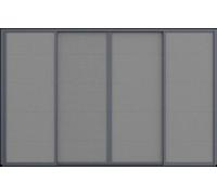 Paroi coulissante ROJAPLAST pour pergola bioclimatique 4 m gris-noir