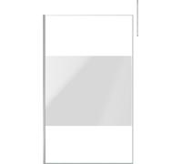 Paroi de Douche 120x200cm Dépolie - Profilé + Barre Plafond Finition Chrome - FREEDOM 2 FROSTED