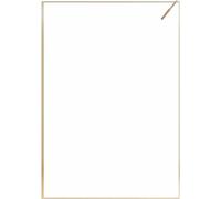 Paroi de Douche 140x200cm - Verre Anticalcaire - Encadrement Ultra-Fin - Finition Or Brossé - LEA