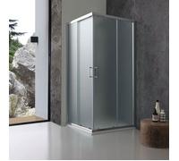 CABINE DE DOUCHE 70X70 CM EN VERRE OPAQUE ANTE COULISSANTES GIADA
