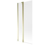 Paroi de douche à 1 aile Mexen Flip 80 x 150 cm, or, verre givré, nettoyage f...