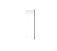 Paroi de douche à l'italienne - Blanc mat - Verre 6 mm - 140x200 cm - DAREN