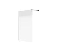 Paroi de douche à l'italienne brume - 140 x 200 cm - Noir mat - POMARO