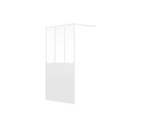 Paroi de douche à l'italienne style atelier - Blanc mat - 120 x 200 cm - URBANIK