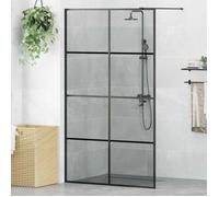vidaXL Paroi de douche Walk-in Noir 115 x 195 cm Verre trempé
