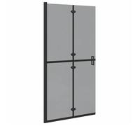 Paroi de douche à l'italienne - vidaXL - Noir - 100x6.5x190 cm - Verre trempé - Aluminium - Design pliable