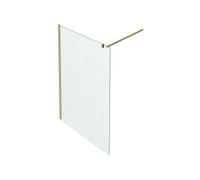 Paroi de douche Contra textile 120cm + kit profilé Laiton brossé