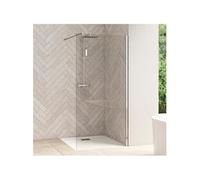 Paroi de douche fixe 198,3 X 70 Smart Design solo profilé chrome verre transparent