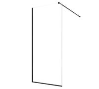 VEVOR Paroi de Douche Fixe 86,4x187 cm, Pare Douche Semi-encadré, Écran pour Salle de Bain, en Verre Trempé Transparent de 8 mm d'Épaisseur, avec Joint d'Étanchéité Inférieur et Quincaillerie